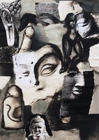 "Lingam (Temple Dancer)" Mixed Media, (1988)