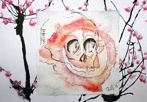 "Death in Life" Mixed Media, A4 Cartridge paper (2013)