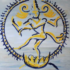 "Shiv Dances" Oil on Canvas, 120cm x 120cm (2008)